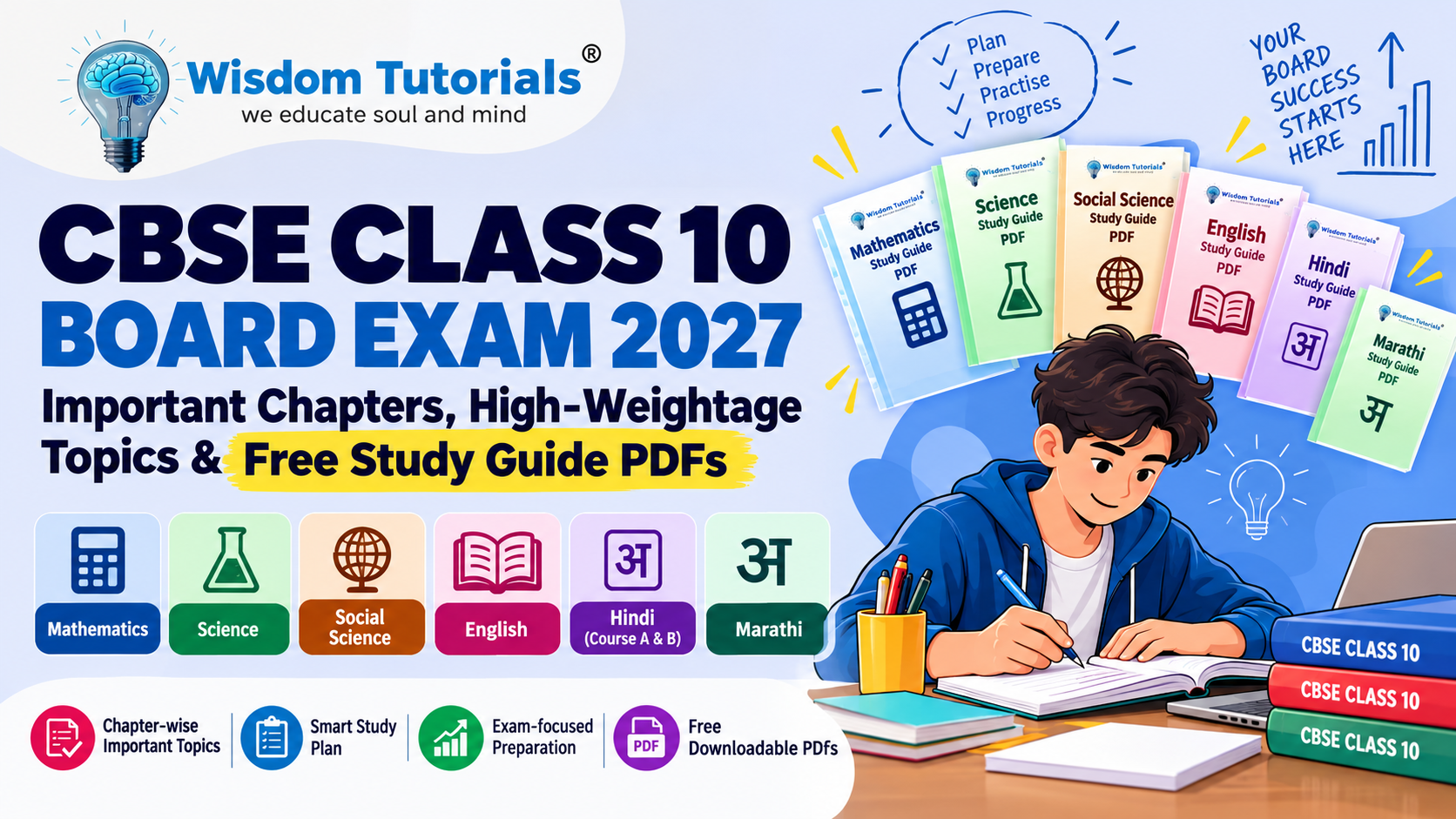 CBSE Class 10 Board Exam 2027: Important Chapters, High-Weightage Topics & Free Study Guide PDFs